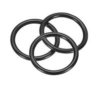 sourcing map 3Pcs M4 x 30 x 38mm(WD. x ID. x OD.) Metal Rings, 304 Stainless Steel Solid Welded Seamless O-Ring Decorative Connecting for Macrame, Hanging Slings Rope, Black
