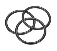 sourcing map 3Pcs M4 x 40 x 48mm(WD. x ID. x OD.) Metal Rings, 304 Stainless Steel Solid Welded Seamless O-Ring Decorative Connecting for Macrame, Hanging Slings Rope, Black