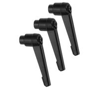 sourcing map 3Pcs M5 Adjustable Knobs Handle Female Thread Push Button Ratchet Quick Release Locking Rotating Bolt for Lathe Machinery, Black