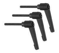 sourcing map 3Pcs M5 x 40mm Adjustable Knobs Handle Male Thread Push Button Ratchet Quick Release Locking Rotating Bolt for Lathe Machinery, Black