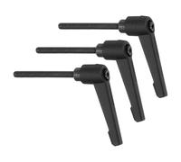 sourcing map 3Pcs M5 x 50mm Adjustable Knobs Handle Male Thread Push Button Ratchet Quick Release Locking Rotating Bolt for Lathe Machinery, Black