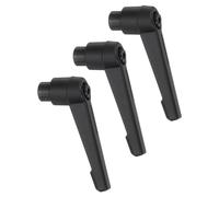 sourcing map 3Pcs M6 Adjustable Knobs Handle Female Thread Push Button Ratchet Quick Release Locking Rotating Bolt for Lathe Machinery, Black