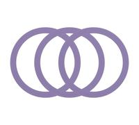 sourcing map 3Pcs Magnetic Adapter Ring, Universal Magnetic Wireless Charger Conversion Kit Sparkle Magnetic Metal Ring Adhesive Sticker Ring for Phone Case, Light Purple