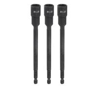 sourcing map 3Pcs Magnetic Nut Driver 7/16" x 1/4" Long Quick Change Hex Shank Magnetic SAE Nut Driver CRV Steel for Impact Drive Nuts Bolts Driver Bit Set for Drill