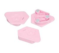 sourcing map 3Pcs Magnetic Seam Guide for Sewing Machine, 6cm Polygonal Hemmer Guide with Scale, Magnet Hem Gauge for Universal Sewing Supplies and Accessories, Pink