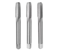 sourcing map 3pcs Metric Hand Tap Set, M10 x 1.5 Taper/Plug/Bottom Thread Screw Taps, High Speed Steel Hand Threading Tapping Tool Kit