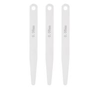 sourcing map 3pcs Metric Thickness Feeler Gauge 0.08mm Single Blade Oval Feeler Gauge 3CR-13 Stainless Steel Gap Measuring Tool for Repair Valve Guitar Spark Plug