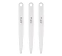 sourcing map 3pcs Metric Thickness Feeler Gauge 0.1mm Single Blade Oval Feeler Gauge 3CR-13 Stainless Steel Gap Measuring Tool for Repair Valve Guitar Spark Plug