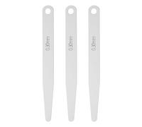 sourcing map 3pcs Metric Thickness Feeler Gauge 0.3mm Single Blade Oval Feeler Gauge 3CR-13 Stainless Steel Gap Measuring Tool for Repair Valve Guitar Spark Plug