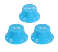 sourcing map 3pcs Metric Top Hat Bell Knobs, 1 Volume 2 Tone Control G