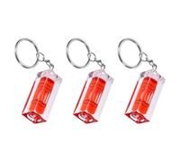 sourcing map 3pcs Mini Bubble Spirit Levels with Keychain Small Horizontal Bubble Level Little Measuring Layout Tools for Industrial Carpentry Picture Frame, Red