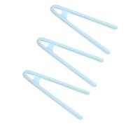 sourcing map 3Pcs Mini Tongs Silicone, 14cm Toast Tongs Heat Resistant Kitchen Cooking Food Grippers Non-Slip for Toaster Salad Ice Cubes Fruits Sugar BBQ, Blue