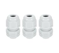 sourcing map 3Pcs NPT 1/4" Nylon Cable Glands, Waterproof Cord Grip Connector, Adjustable 3-6.5mm Wire Grommet Protectors with Gaskets and Locknut for Junction Box, Gray