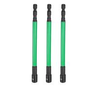 sourcing map 3pcs Nut Driver Drill Bit 1/4 Inch SAE Socket 1/4" Hex Shank 6" (150mm) Extra Long Magnetic 6-Point Sockets Quick Change CR-V Steel Bolt Setters for Power Drill Drivers