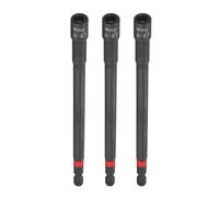 sourcing map 3pcs Nut Driver Drill Bit 6mm Metric Socket 1/4" Hex Shank 6" (150mm) Long Magnetic 6-Point Sockets Quick Change Phosphated CR-V Steel Bolt Setters for Power Drill Drivers, Black