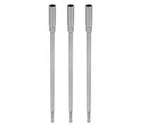sourcing map 3pcs Nut Driver Drill Bit 8mm Metric Socket 1/4" Hex Shank 10" (250mm) Extra Long Magnetic 6-Point Sockets Quick Change 40Cr Steel Bolt Setters for Power Drill Drivers