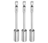 sourcing map 3pcs Nut Driver Drill Bit 8mm Metric Socket 1/4" Hex Shank 3.94" (100mm) Long 6-Point Socket Quick Change CR-V Steel Bolt Setters for Power Drill Driver