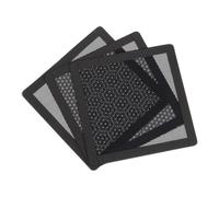 sourcing map 3PCS PC Dust Filter, 120x120mm Magnetic Frame PVC Computer Case Cooler Dustproof Mesh Cover Fan Grills for Computer Chassis Speakers, Black