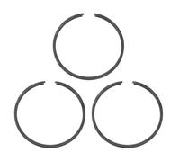 sourcing map 3pcs Piston Rings 50mm x 1.5mm Standard Metal Engine Piston Ring for Chainsaw Replacement Parts, Black