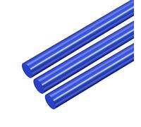 sourcing map 3pcs Plastic Round Rod 3/8 inch Dia 20 inch Length Blue (POM) Polyoxymethylene Rods Engineering Plastic Round Bars(10mm)