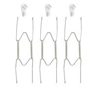 sourcing map 3Pcs Plate Hanger, 8 Inch Stainless Steel Invisible Wall Plate Hangers with 3Pcs Wall Hooks for Decorative Plates, Silver