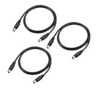 sourcing map 3Pcs PS/2 Mouse and Keyboard Extension Cable, 3.28 Feet Mini Din 6 Pin Cable Male to Male Keyboard Converter for PC Scanner, Black
