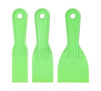 sourcing map 3pcs Putty Scraper Set 1.5"/2"/3" Plastic Flexible Putty Knives Disposable Paint Spreader Cleaner Tool Kit for Spackling, Patching Painting Repairing, Green