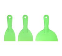 sourcing map 3pcs Putty Scraper Set 3"/4"/6" Plastic Flexible Putty Knives Disposable Paint Spreader Cleaner Tool Kit for Spackling, Patching Painting Repairing, Green