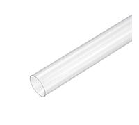 sourcing map 3pcs PVC Rigid Round Clear Tubing, Plastic Flexible Water Pipe 30mm ID x 32mm OD, 0.5m