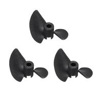 sourcing map 3pcs RC Boat Propeller, 2 Blades Propellers 3.17mm Hole Dia 30mm OD 40mm Pitch CW Clockwise Rotating Drill Propeller for RC Boat, DIY Ship Model, Black