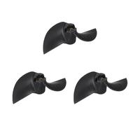 sourcing map 3pcs RC Boat Propeller, 2 Blades Propellers 4.8mm Hole Dia 42mm OD 1.2mm Pitch CCW Clockwise Rotating Drill Propeller with Metal Ring for RC Boat, DIY Ship Model, Black