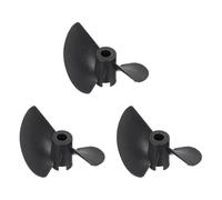 sourcing map 3pcs RC Boat Propeller, 2 Blades Propellers 4.8mm Hole Dia 47mm OD 40mm Pitch CW Clockwise Rotating Drill Propeller for RC Boat, DIY Ship Model, Black