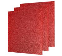 sourcing map 3Pcs Red Glitter Acrylic Sheets 1/8" Thickness 8" x 8" Glossy PMMA Fluorescent Plastic Sheets Extruded Translucent Blanks for DIY Art Crafting Laser Cutting & Engraving