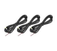 sourcing map 3pcs Replacement 5.5mm x 2.1mm Right Angle 90 Degree DC Power Male Plug Jack to Bare Wire Open End Connector Adapter Pigtail Power Cable Cord for DC Surveillance Camera, 1.5m