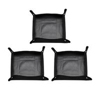 sourcing map 3pcs Repotting Mat 19.7" x 19.7" Oxford Cloth Waterproof Plant Repotting Mat Foldable Portable Gardening Potting Tray with Plastic Buckle for Indoor Plant Change Soil, Black