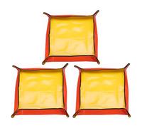 sourcing map 3pcs Repotting Mat 26" x 26" PE Cloth Waterproof Plant Repotting Mat Foldable Portable Gardening Potting Tray with Metal Buckle for Indoor Plant Change Soil Watering, Yellow