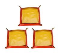 sourcing map 3pcs Repotting Mat 26" x 26" PE Cloth Waterproof Plant Repotting Mat Foldable Portable Gardening Potting Tray with Plastic Buckle for Indoor Plant Change Soil Watering, Yellow