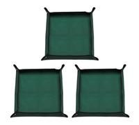 sourcing map 3pcs Repotting Mat 29.5" x 29.5" Oxford Cloth Waterproof Plant Repotting Mat Foldable Portable Gardening Potting Tray with Metal Buckle for Indoor Plant Change Soil, Dark Green