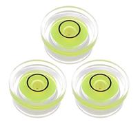 sourcing map 3pcs Round Bubble Level 16x7.5mm Mini Circular Bullseye Spirit Levels for Leveling Camera Tripod Telescope Workshop Turntable Pictures Frame, Lime