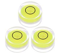 sourcing map 3pcs Round Bubble Level 19x10mm Mini Circular Bullseye Spirit Levels for Leveling Camera Tripod Telescope Workshop Turntable Pictures Frame, Lime
