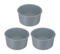 sourcing map 3pcs Round Cake Pans, 4 Inch Silicone Cake Molds for Baking, Nonstick & Quick Release Circle Cake Pans for Layer Cake, Smash Cake and Cheese Cake Grey