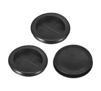 sourcing map 3Pcs Rubber Grommets 2-3/8" (60mm) Drill Hole, 2-1/16" (52mm) ID Single Sided Hole Plugs Ring Gasket for Firewall Cable Wire Protecting, Black