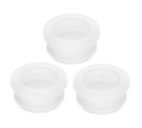 sourcing map 3Pcs Rubber Grommets 24mm Drill Hole, 19mm ID Hole Top Hat Grommet Black Silicone Rubber Hole Plug Gasket for Wiring, Automotive, Clear