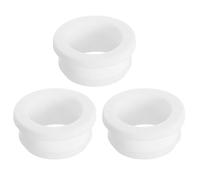 sourcing map 3Pcs Rubber Grommets 29mm Drill Hole, 24mm ID Hole Top Hat Grommet Black Silicone Rubber Hole Plug Gasket for Wiring, Automotive, White