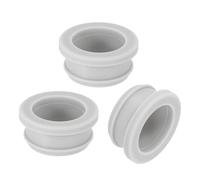 sourcing map 3Pcs Rubber Grommets 29mm Drill Hole, 24mm ID Hole Top Hat Grommet Silicone Rubber Hole Plug Gasket Wires Protection for Wiring Automotive, Gray