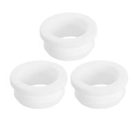 sourcing map 3Pcs Rubber Grommets 30mm Drill Hole, 25mm ID Hole Top Hat Grommet Black Silicone Rubber Hole Plug Gasket for Wiring, Automotive, White