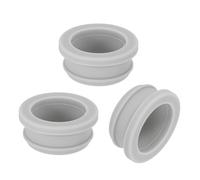sourcing map 3Pcs Rubber Grommets 32.6mm Drill Hole, 26.5mm ID Hole Top Hat Grommet Silicone Rubber Hole Plug Gasket Wires Protection for Wiring Automotive, Gray
