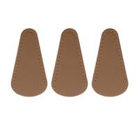 sourcing map 3Pcs Scissors Sheath, 2.9" x 1.5" Scissors Cover Protector PU Leather Portable Collect Bags for Eyebrow Trimming Beauty Tool Protection, Yellow Brown