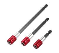 sourcing map 3Pcs Screwdriver Bit Holders Set 2/4/6 Inch CR-V Steel Torsion Impact Bit Holder Kits Quick Release Extension Adapter with 1/4 Inch Hex Shank for Industry Home Auto