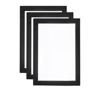 sourcing map 3pcs Self Adhesive Magnetic Poster Frame Wall Sign Holder, 5"x7" Magnetic Picture Frame Document Display Window Sign Wall Mount for Home Office Store Restaurant,Black